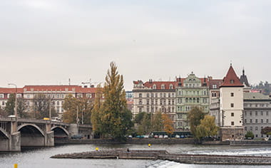 A view of the Andel District, Prague